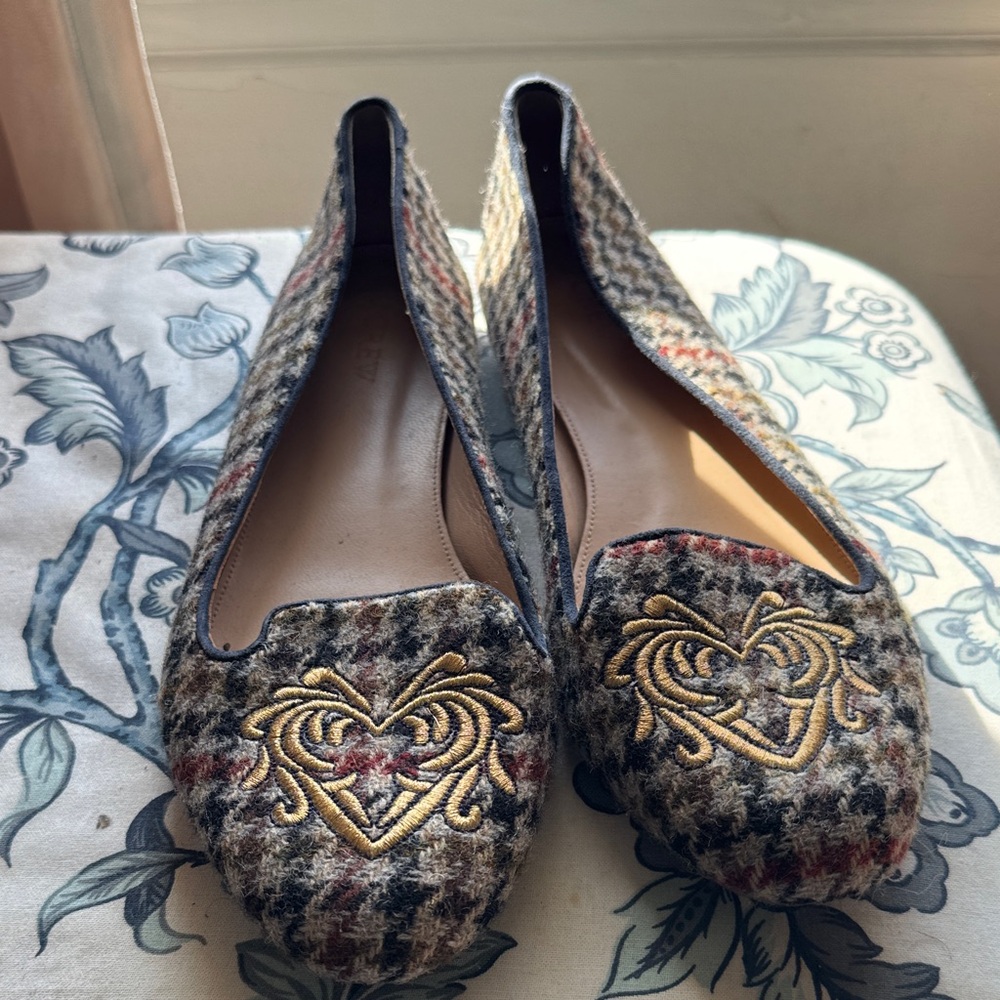 J. Crew Multicolor Embroidered Flats